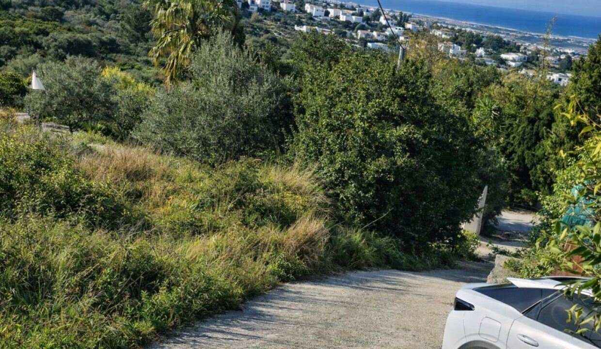 Camino costero con vista al mar
