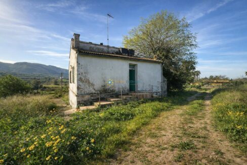 Casa abandonada en la tarde clara