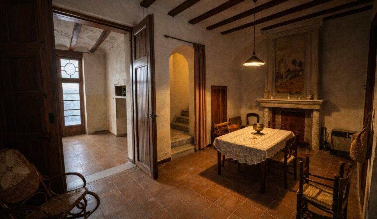 Casa mediterránea con detalles rústicos