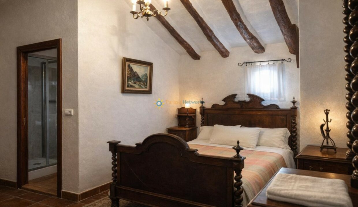 Habitación rústica con detalles mediterráneos