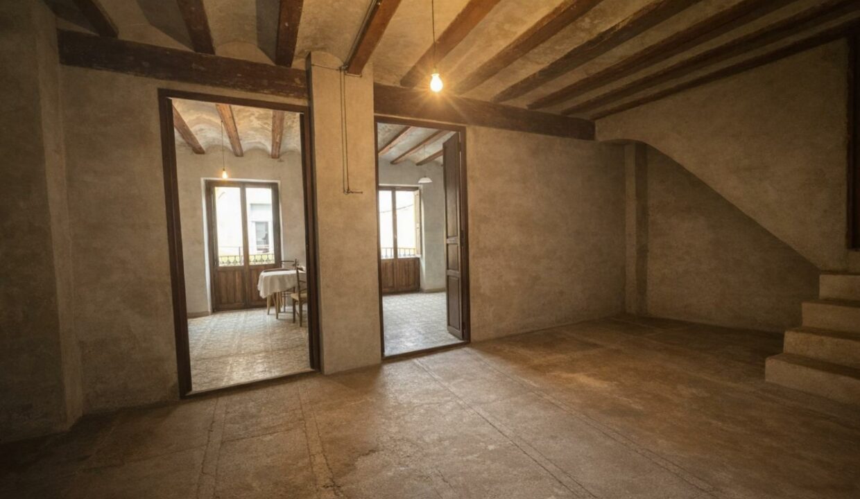 Interior rústico con luz cálida