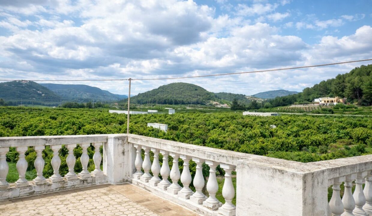 Paisaje mediterráneo desde una terraza