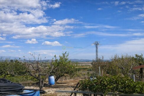 Paisaje rural con cielo claro y detalles