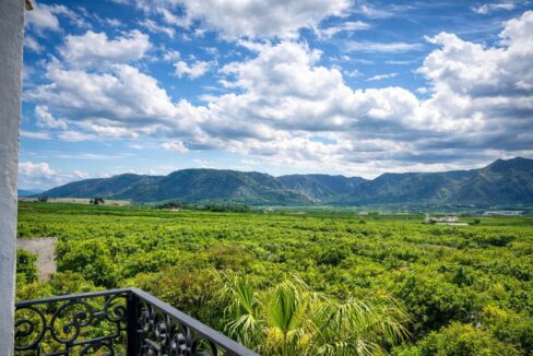Paisaje rural desde el balcón