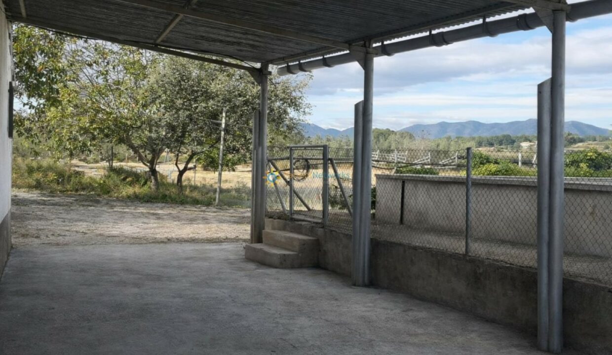 Patio con vista a las montañas