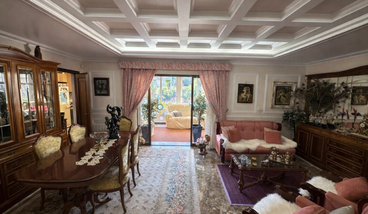 Sala de estar y comedor elegante