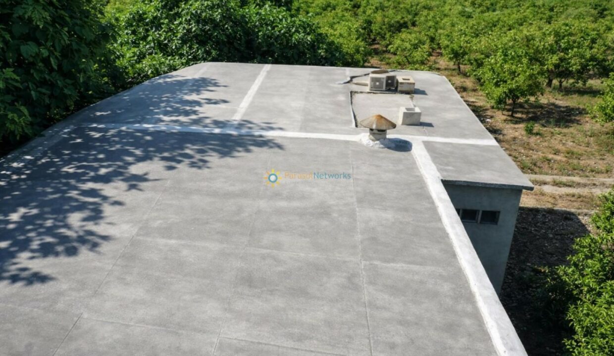 Tejado renovado con vista al huerto