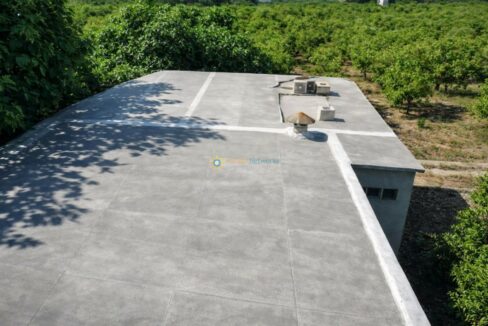 Tejado renovado con vista al huerto