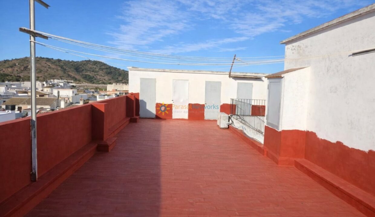 Terraza en un pueblo mediterráneo