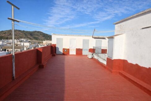 Terraza en un pueblo mediterráneo