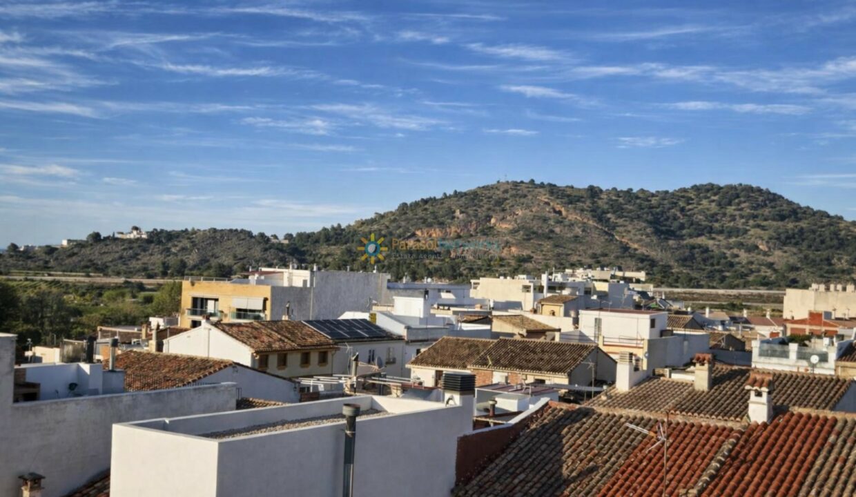 Vista panorámica de un pueblo español