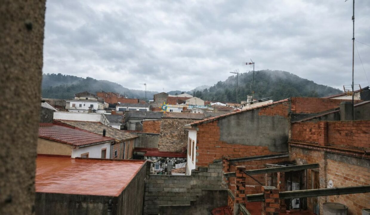 Vista panorámica de un pueblo europeo