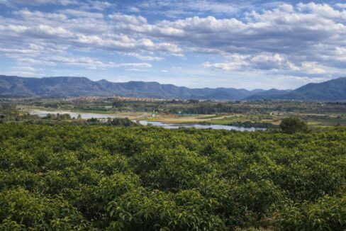 Vista panorámica del valle agrícola