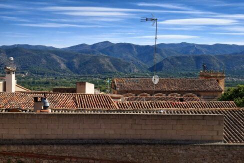 Vistas panorámicas de un pueblo Mediterráneo